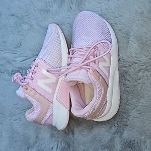 Little Girls light pink New Balance tennis shoes